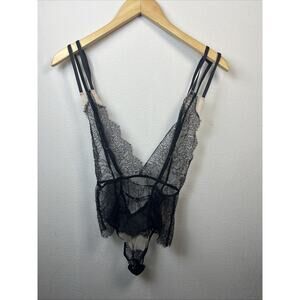 Victoria's Secret Black Lace Bodysuit